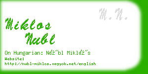 miklos nubl business card